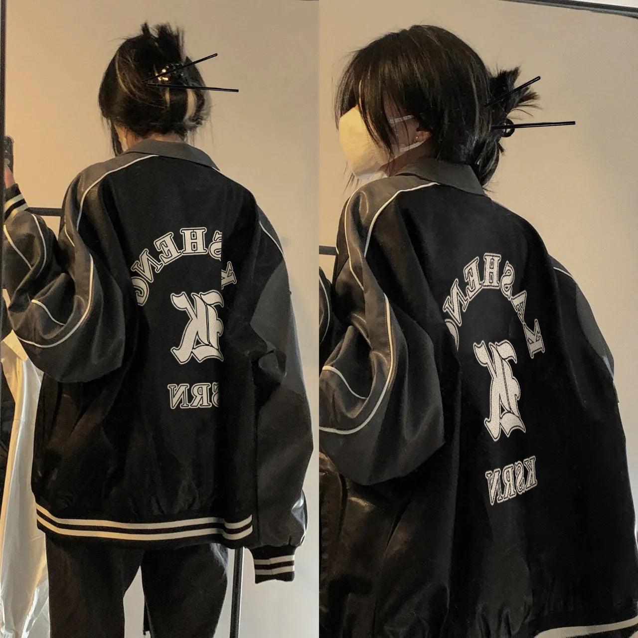 Women's American Niche Black Motorcycle Leather Jacket